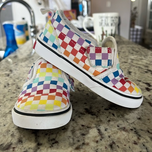 Vans Other - Vans rainbow slip ons